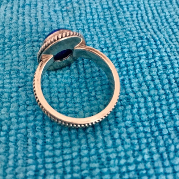 Artisan Crafted Sterling Silver Lapis Ring - Picture 5 of 8